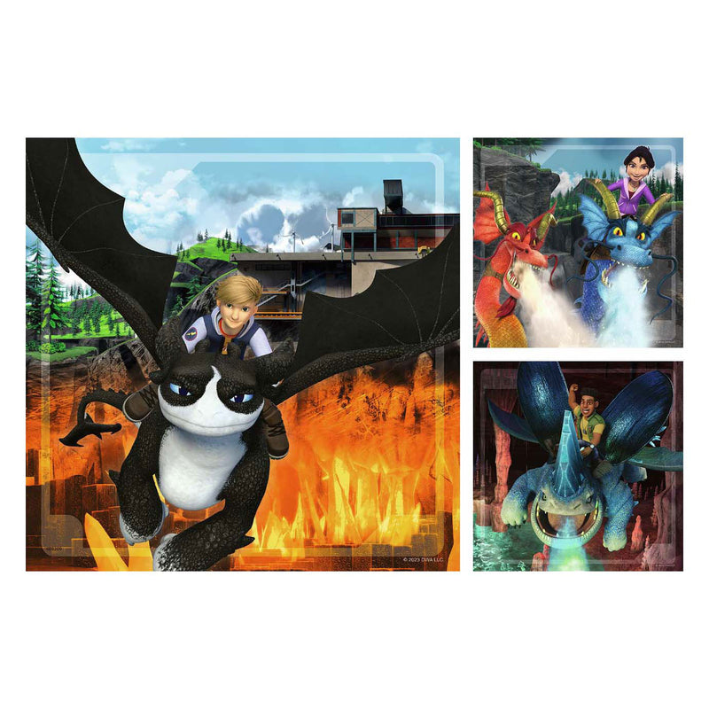 Load image into Gallery viewer, Ravensburger dragons the nine realms legpuzzel, 3x49st.