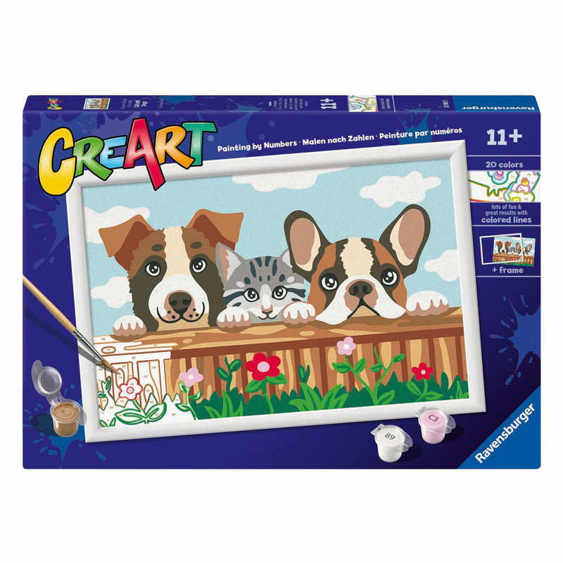 Load image into Gallery viewer, Ravensburger creart schilderen op nummer - kat en honden