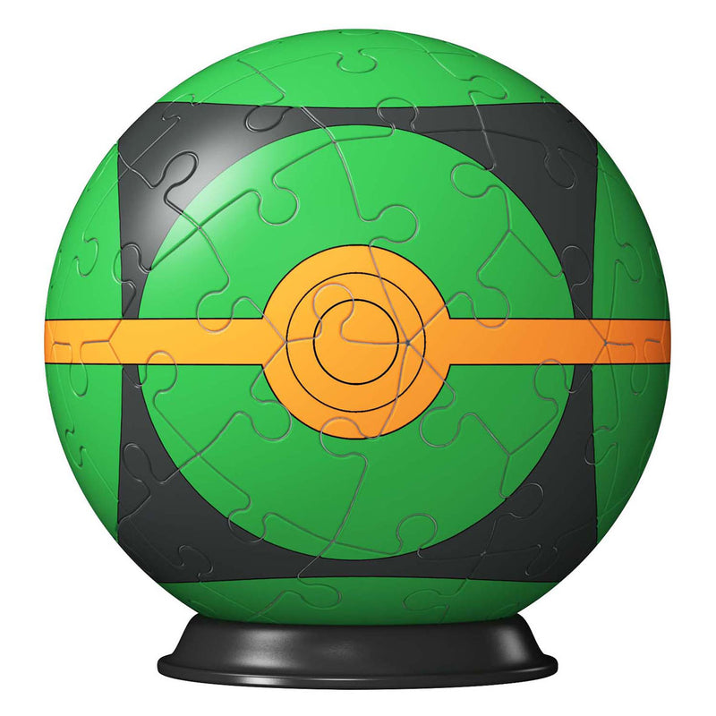 Load image into Gallery viewer, Ravensburger 3d puzzelbal pokémon pokébal groen, 54st.