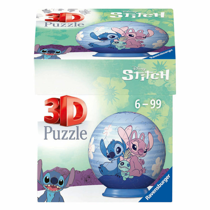 Load image into Gallery viewer, Ravensburger 3d puzzelbal stitch en angel, 54st.