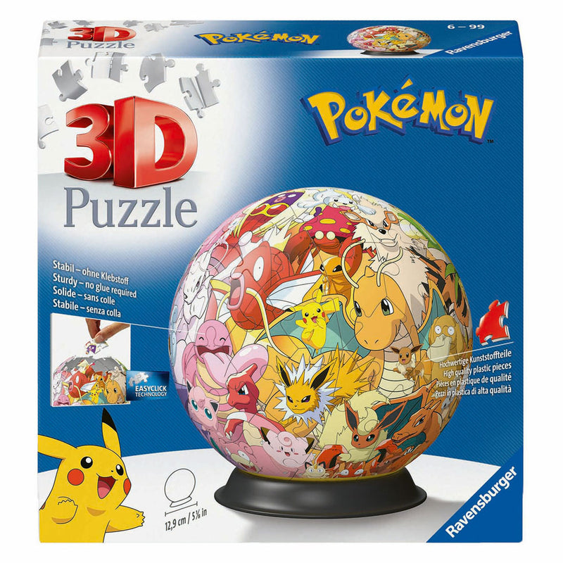 Load image into Gallery viewer, Ravensburger 3d puzzelbal pokémon karakters, 54st.