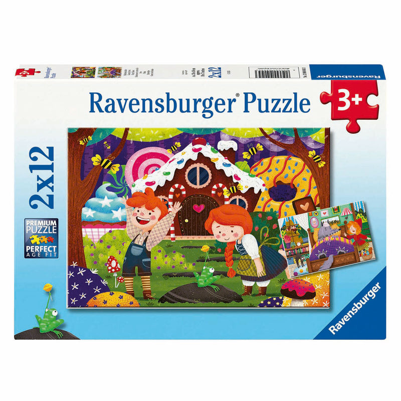 Load image into Gallery viewer, Ravensburger legpuzzel sprookjes, 2x12st.