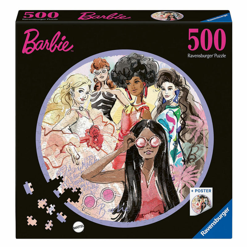 Load image into Gallery viewer, Ravensburger legpuzzel rond barbie, 500st.