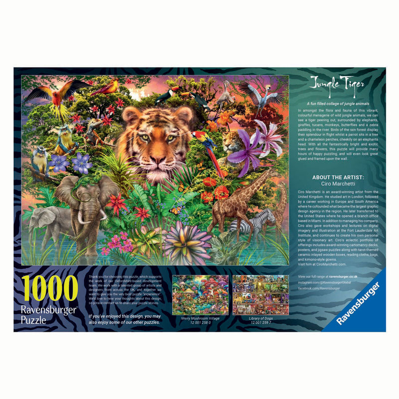 Load image into Gallery viewer, Ravensburger | puzzel | jungle tiger | 1000 stukjes