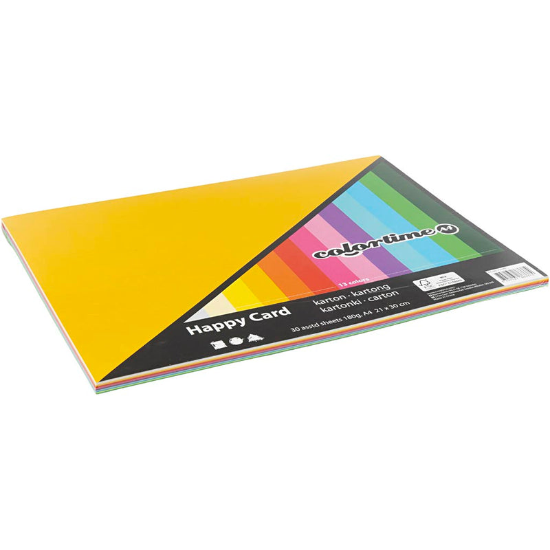 Load image into Gallery viewer, Creativ company https: www.cchobby.nl lentekarton-a4-vel-210x297-mm-180-gr-diverse-kleuren-30-div-vellen-1-doos