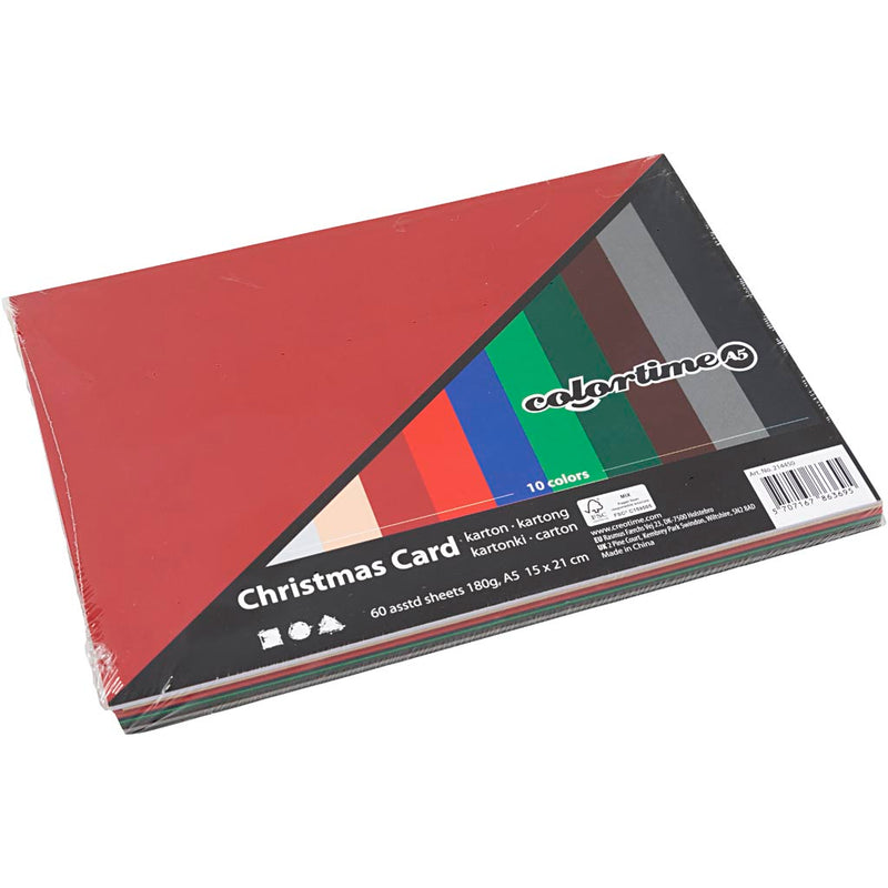 Afbeelding laden in galerijviewer, Https: www.cchobby.nl kerst-karton-a5-vel-150x210-mm-180-gr-diverse-kleuren-60-div-vellen-1-doos