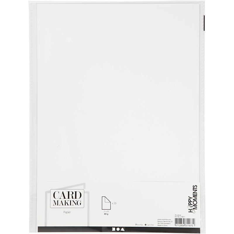 Load image into Gallery viewer, Creativ company https: www.cchobby.nl papier-a4-vel-210x297-mm-80-gr-wit-20-stuk-1-doos