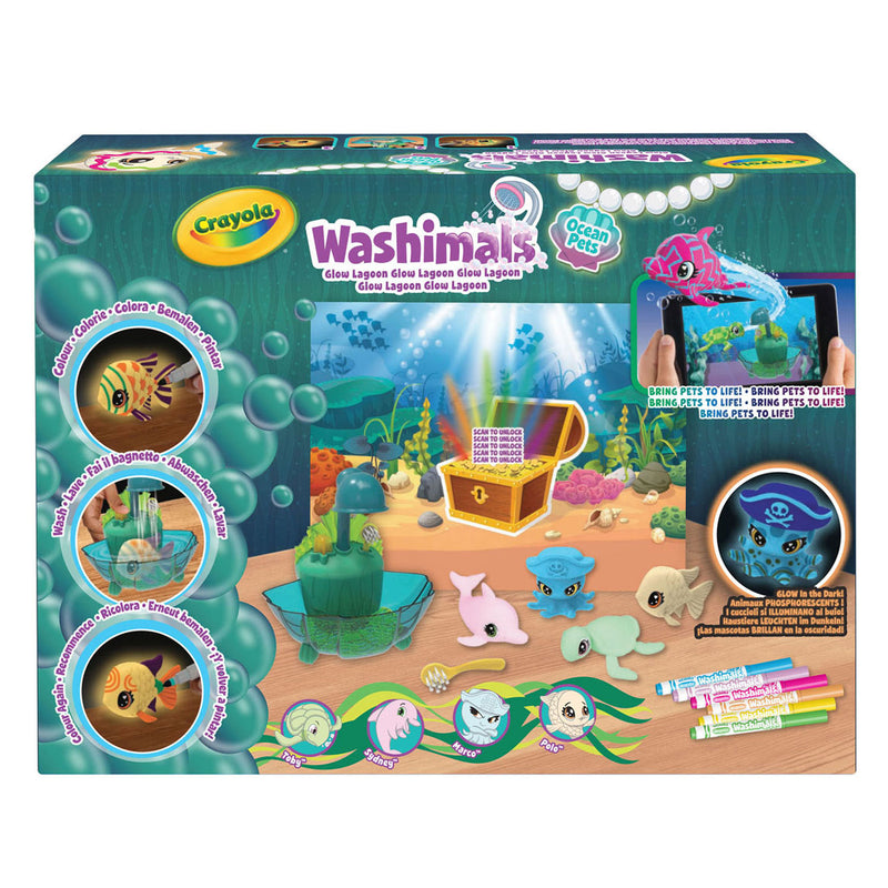 Load image into Gallery viewer, Crayola washimals ocean glow lagoon speelset