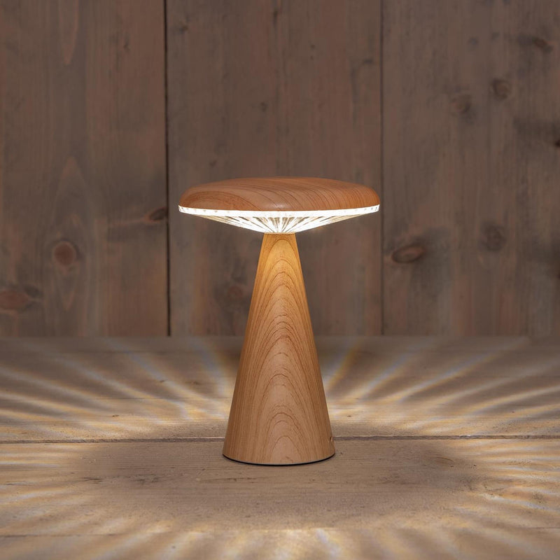 Afbeelding laden in galerijviewer, Anna's collection tafellamp usb oplaadbaar bamboe warm wit 20x12cm