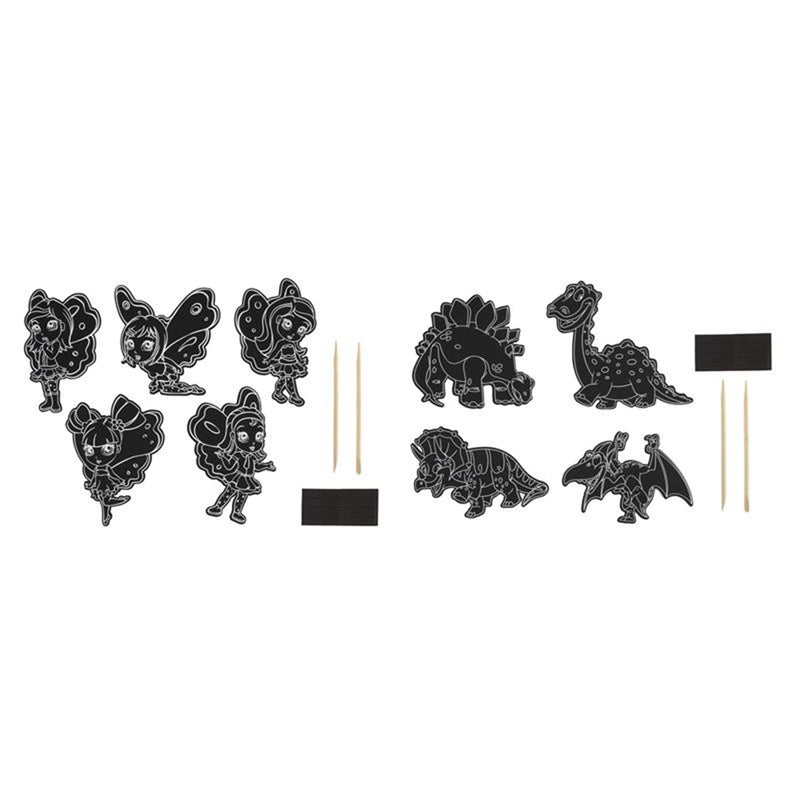 Load image into Gallery viewer, Grafix scratch set magneten dinosaurus, 10st.