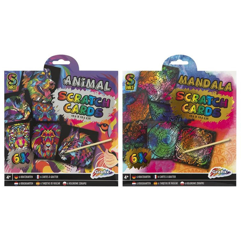 Load image into Gallery viewer, Grafix scratch kaarten, 6st. - mandala