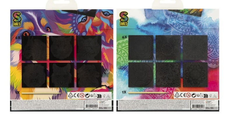 Load image into Gallery viewer, Grafix scratch kaarten, 6st. - mandala