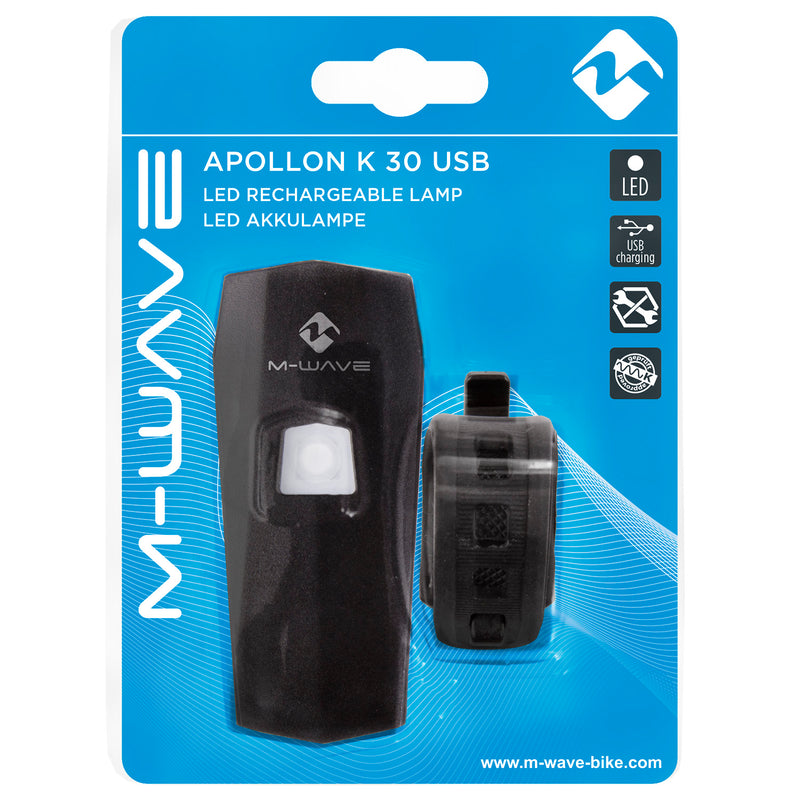 Load image into Gallery viewer, M-wave apollon k 30 usb rechargeable battery front light