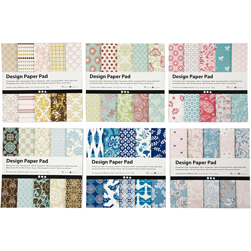 Afbeelding laden in galerijviewer, Https: www.cchobby.nl design-papierblok-vel-15-2x15-2-cm-120-gr-diverse-kleuren-300-vel-6x50-vel-1-doos