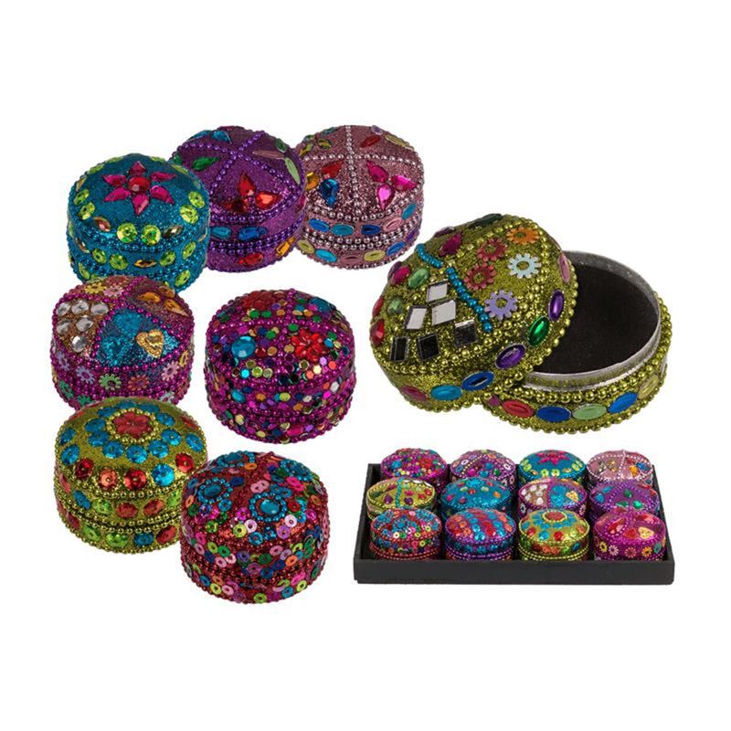 Load image into Gallery viewer, Out of the blue juwelendoosje oriental design ø4,5cm