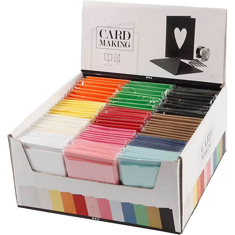 Afbeelding laden in galerijviewer, Https: www.cchobby.nl kaarten-en-enveloppen-afmeting-kaart-10-5x15-cm-afmeting-envelop-11-5x16-5-cm-diverse-kleuren-12x10-doos-1-doos