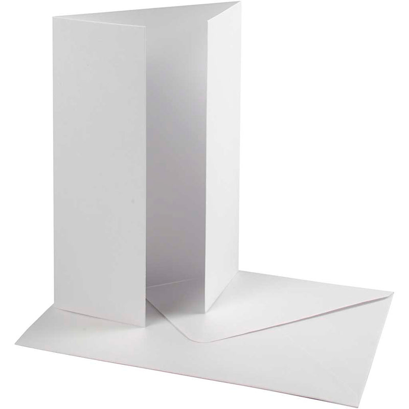 Load image into Gallery viewer, Http: www.cchobby.nl parelmoer-kaart-envelop-afmeting-kaart-10-5x15-cm-afmeting-envelop-11-5x16-5-cm-230-120-gr-wit-10-set-1-doos