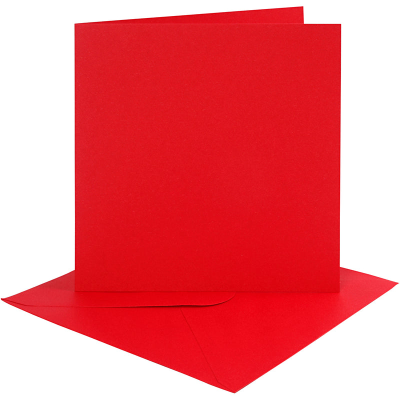 Afbeelding laden in galerijviewer, Https: www.cchobby.nl kaarten-en-enveloppen-afmeting-kaart-15-2x15-2-cm-afmeting-envelop-16x16-cm-230-gr-rood-4-set-1-doos