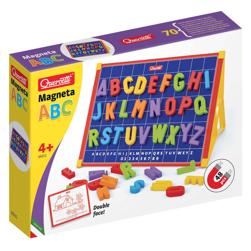 Load image into Gallery viewer, Quercetti magneetbord incl. hoofdletters abc magneten, 53dlg.