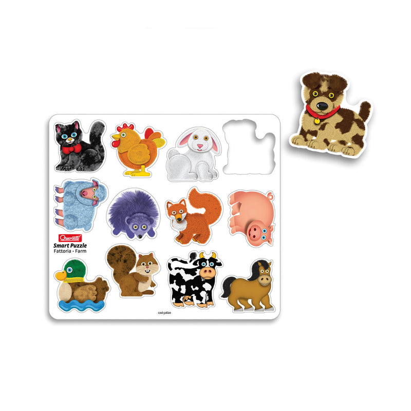 Load image into Gallery viewer, Quercetti vormenpuzzel boerderij junior 12 stukjes