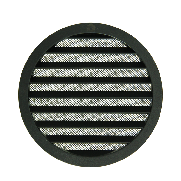 Load image into Gallery viewer, Renson 1061636 - inbouw rond schoepenr met gaas434r dia 200 ral 9005 zwart | 5 stuks