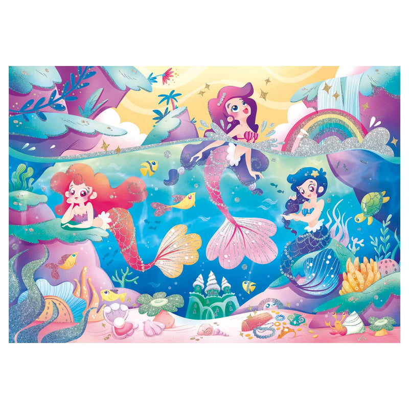 Load image into Gallery viewer, Clementoni Glitter Puzzel Onderwaterwereld, 104st.