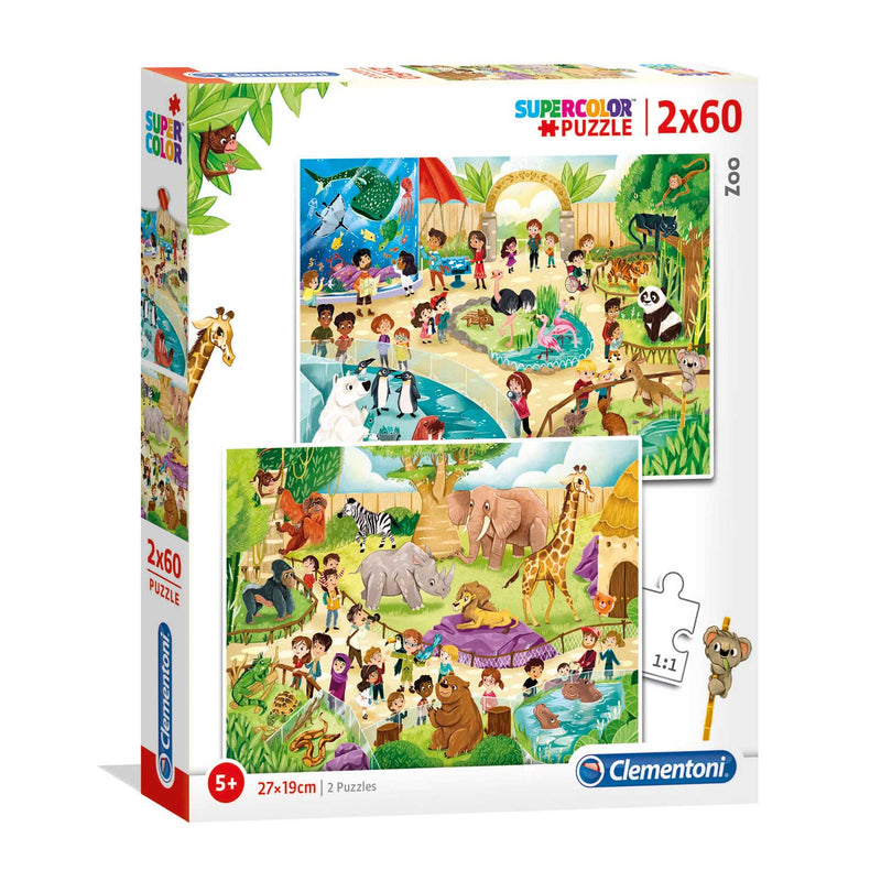 Load image into Gallery viewer, Clementoni Puzzel Dierentuin, 2x60st.