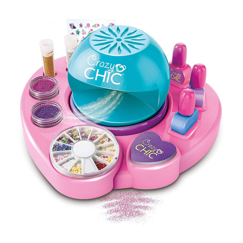 Load image into Gallery viewer, Clementoni crazy chic - nagelstudio - kinder nagellak met drooglamp - 12-delig - vanaf 12 jaar