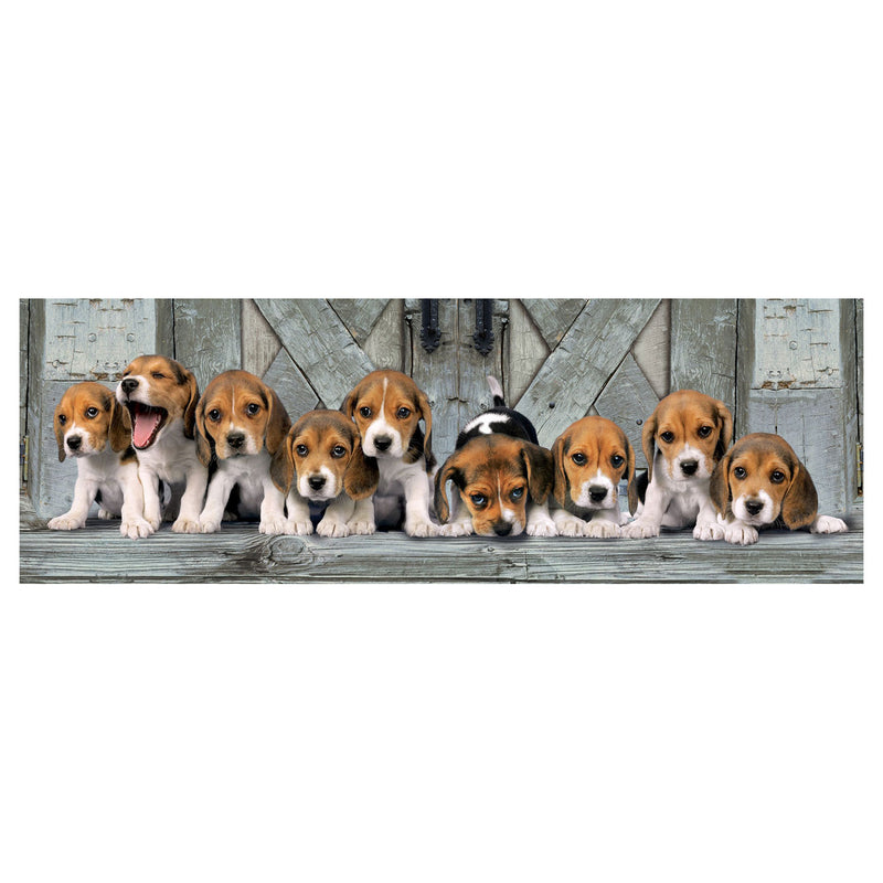 Load image into Gallery viewer, Clementoni panorama puzzel beagles, 1000st.