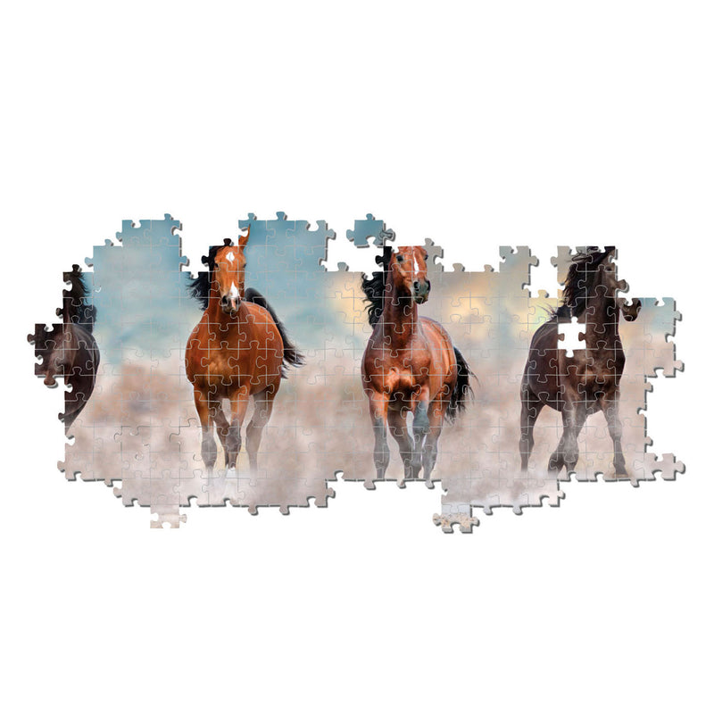 Load image into Gallery viewer, Clementoni Panorama Puzzel Paarden, 1000st.