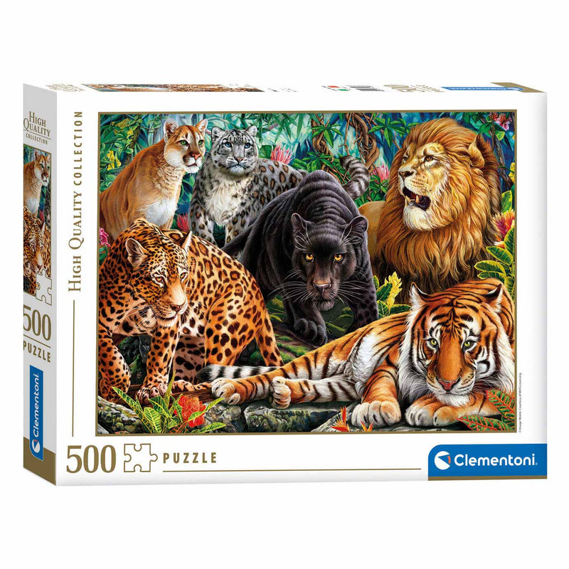 Load image into Gallery viewer, Clementoni puzzel wilde katachtigen, 500st.