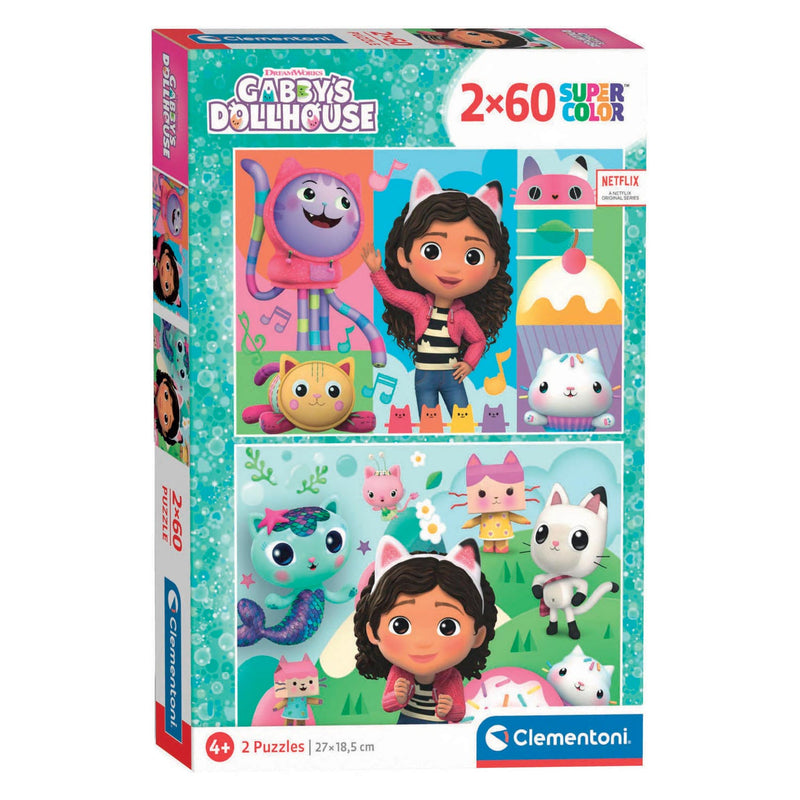 Load image into Gallery viewer, Clementoni puzzel gabby's poppenhuis, 2x60st.