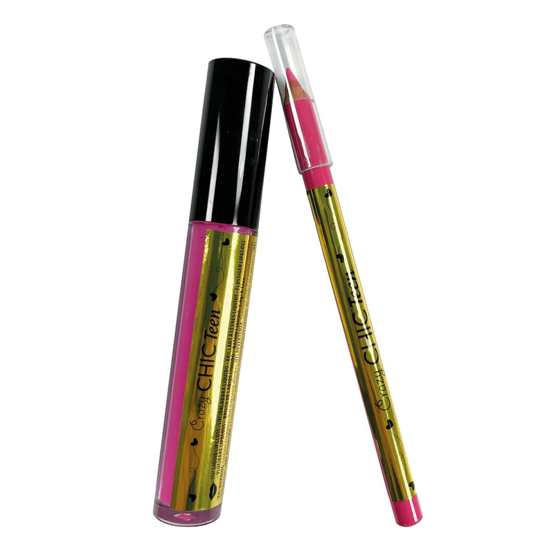 Load image into Gallery viewer, Clementoni crazy chic lipgloss en lippotlood pink power, 2st.