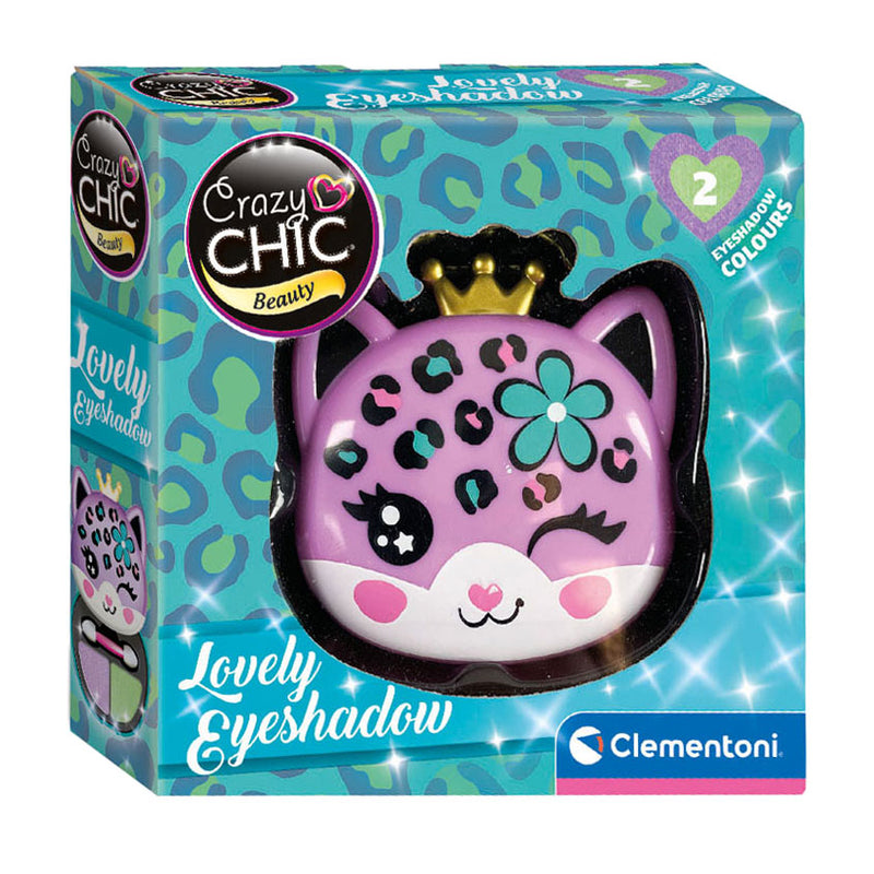 Afbeelding laden in galerijviewer, Clementoni crazy chic oogschaduw in make-up doosje luipaard