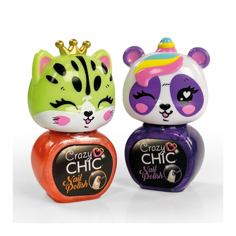Load image into Gallery viewer, Clementoni crazy chic nagellak oranje paars, 2st.