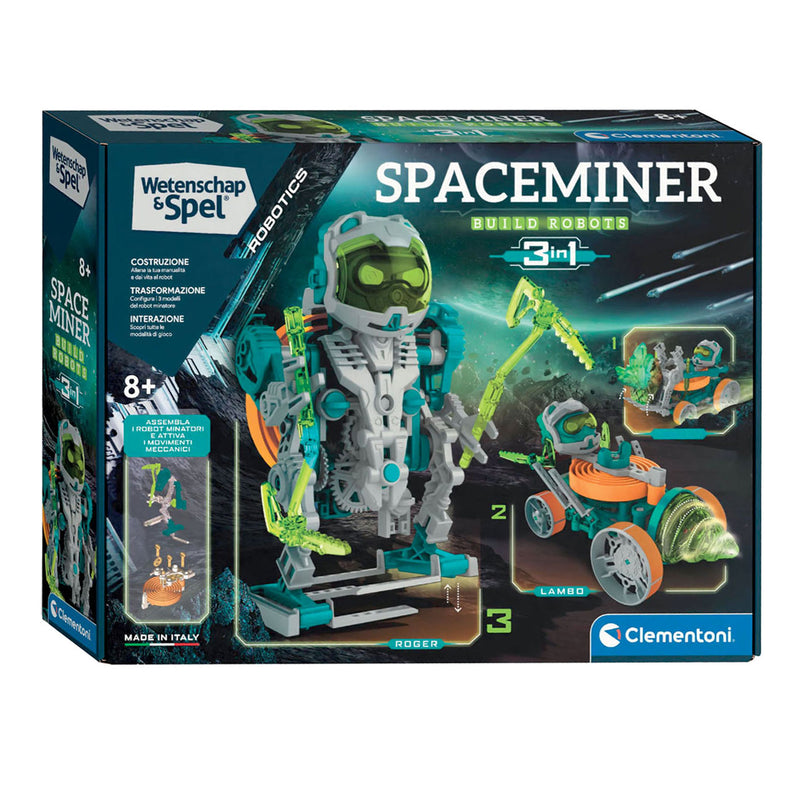 Load image into Gallery viewer, Clementoni wetenschap en spel - space miner robotica 3in1 bouwset