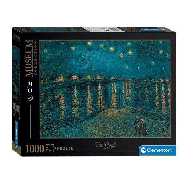 Load image into Gallery viewer, Clementoni Legpuzzel Van Gogh Night Over The Rhone, 1000st.