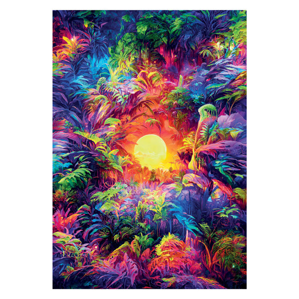Load image into Gallery viewer, Clementoni legpuzzel psyschedelic jungle sunrise colorboom, 500st.