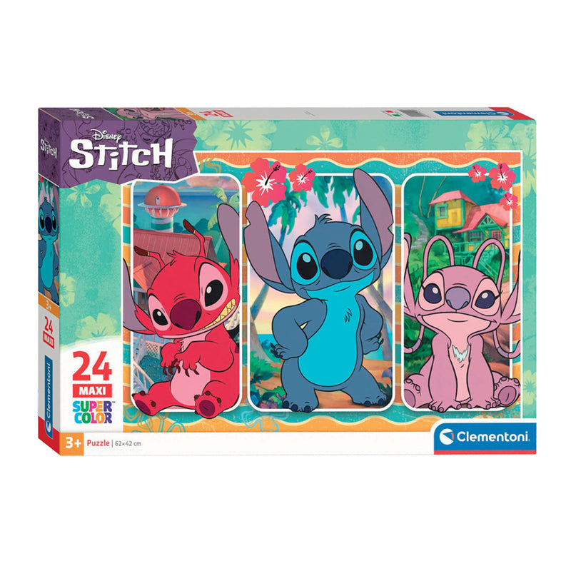 Load image into Gallery viewer, Clementoni legpuzzel super color maxi disney stitch, 24st.