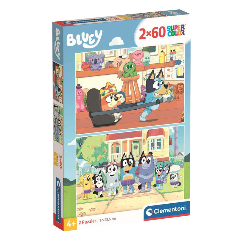 Load image into Gallery viewer, Clementoni legpuzzel super color bluey, 2x60st.