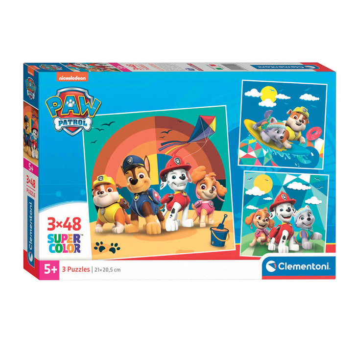 Load image into Gallery viewer, Clementoni legpuzzel super color vierkant paw patrol, 3x48st.