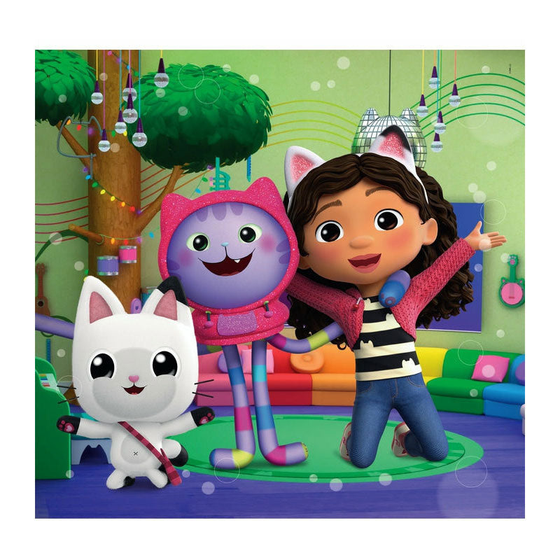 Load image into Gallery viewer, Clementoni legpuzzel super color vierkant gabby's poppenhuis, 3x48st.