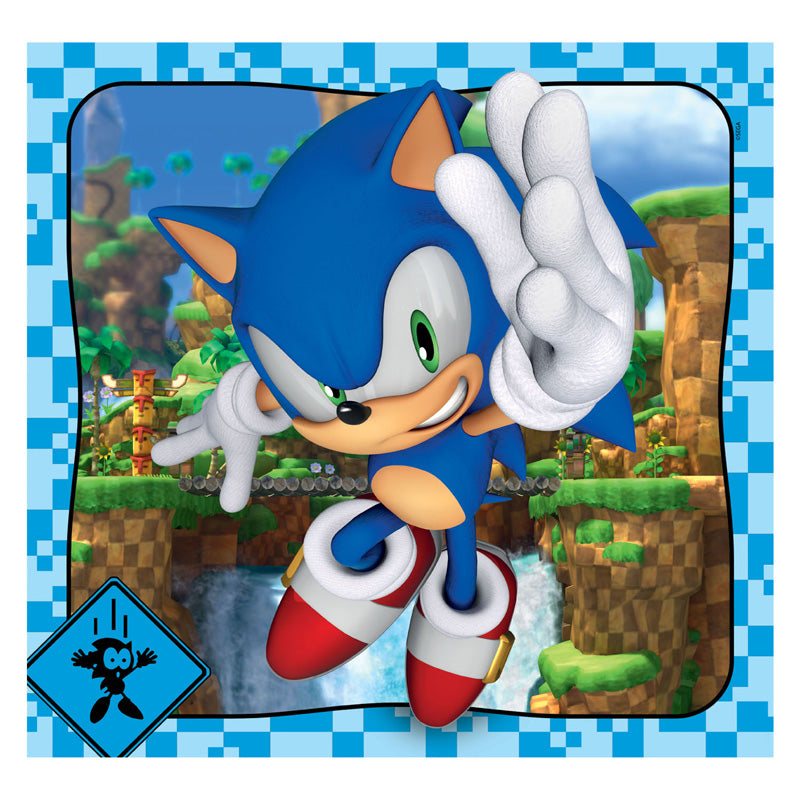 Load image into Gallery viewer, Clementoni legpuzzel super color vierkant sonic, 3x48st.