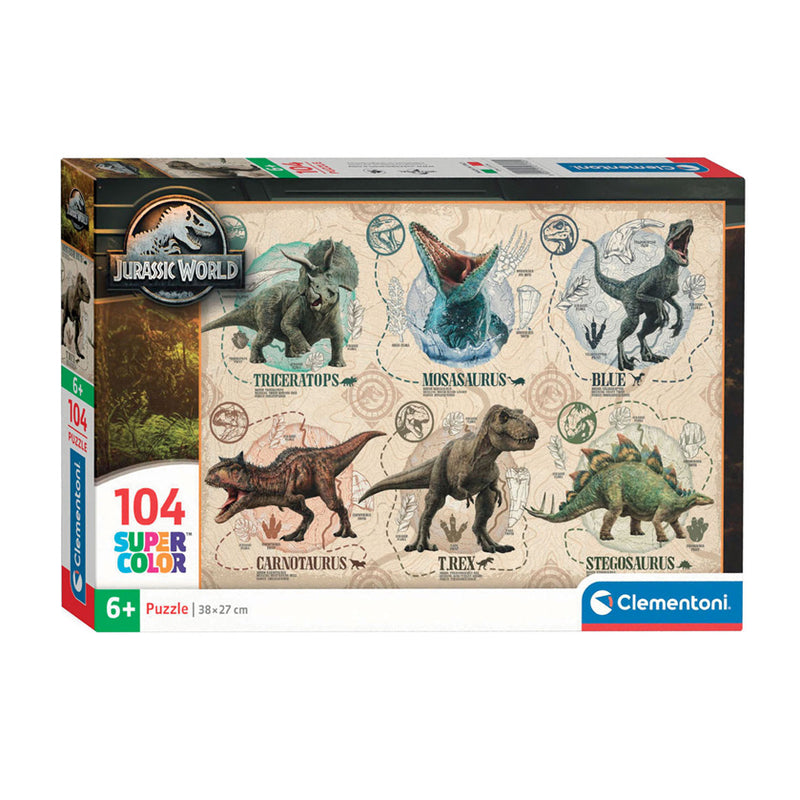Load image into Gallery viewer, Clementoni legpuzzel super color jurassic world, 104st.