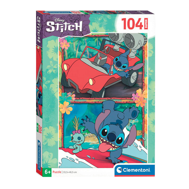 Load image into Gallery viewer, Clementoni legpuzzel super color disney stitch, 104st.