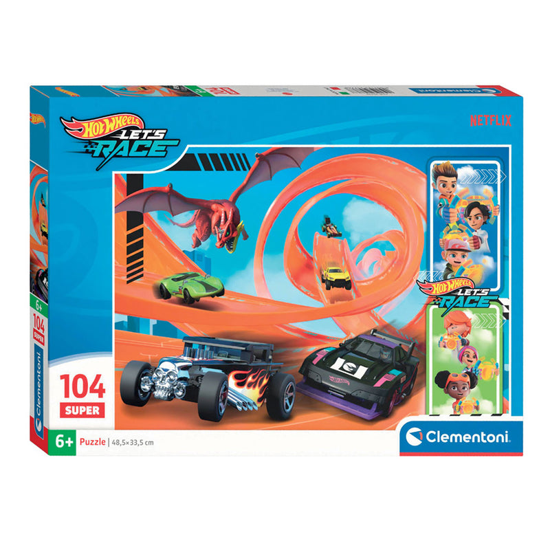 Load image into Gallery viewer, Clementoni legpuzzel super color hot wheels, 104st.