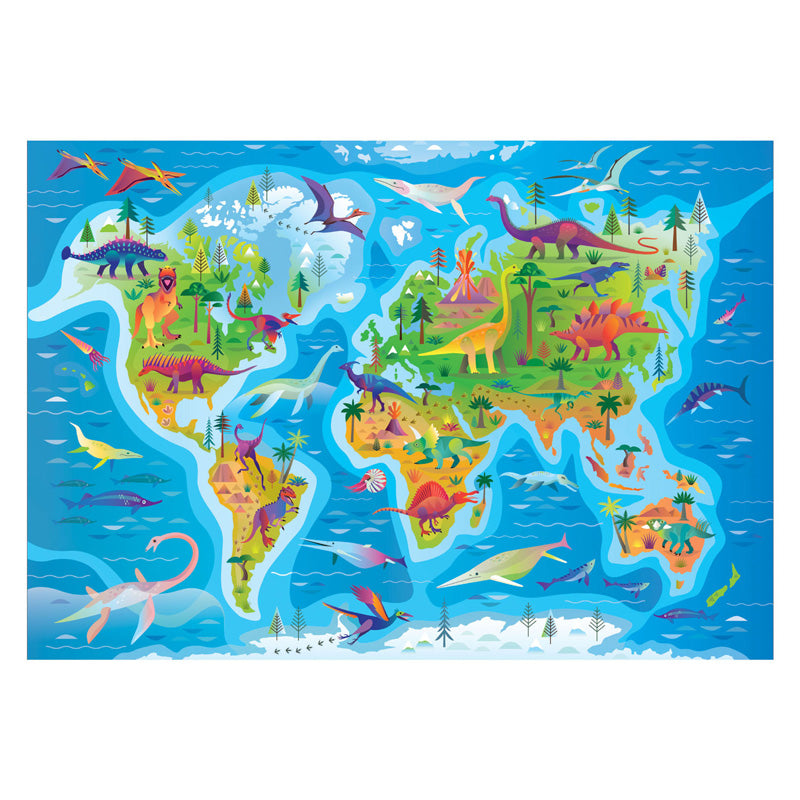Load image into Gallery viewer, Clementoni legpuzzel super color dinosaurus map, 180st.