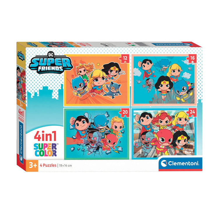 Load image into Gallery viewer, Clementoni legpuzzel 4in1 dc super friends