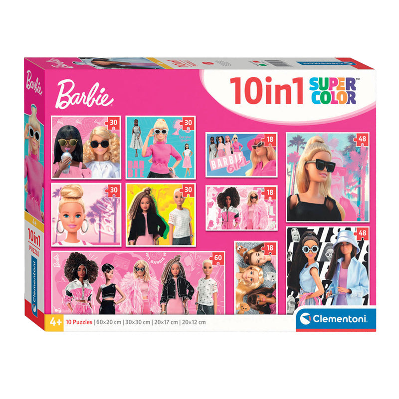 Load image into Gallery viewer, Clementoni legpuzzel super color 10in1 barbie