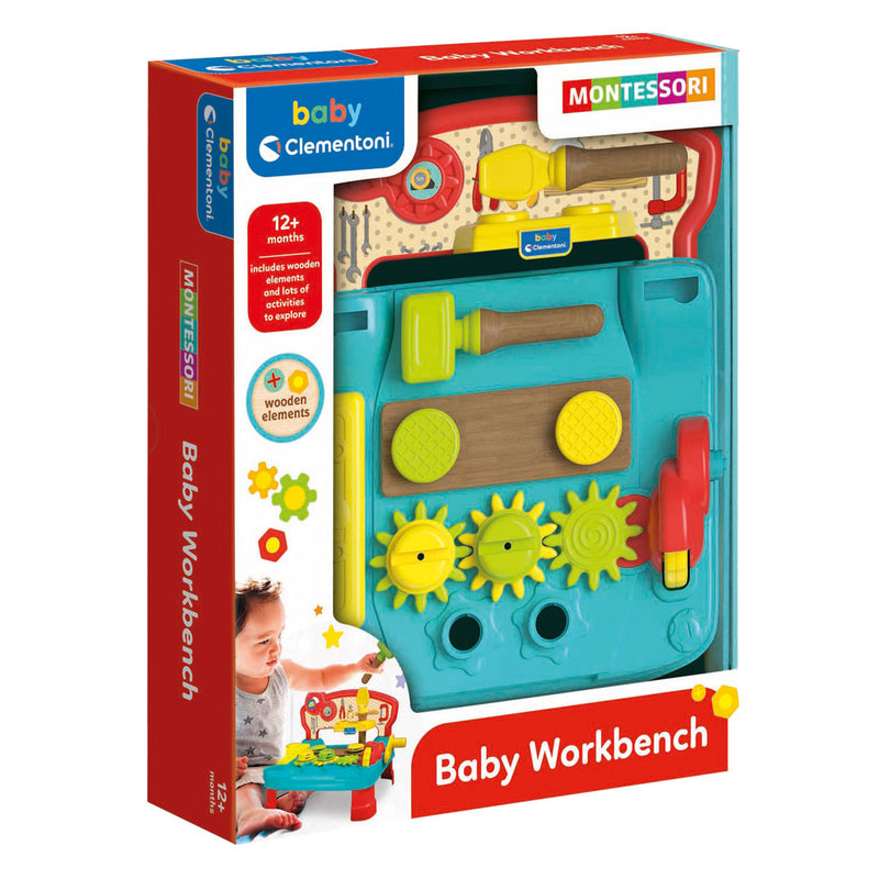 Load image into Gallery viewer, Clementoni baby - montessori werkbank met houten elementen